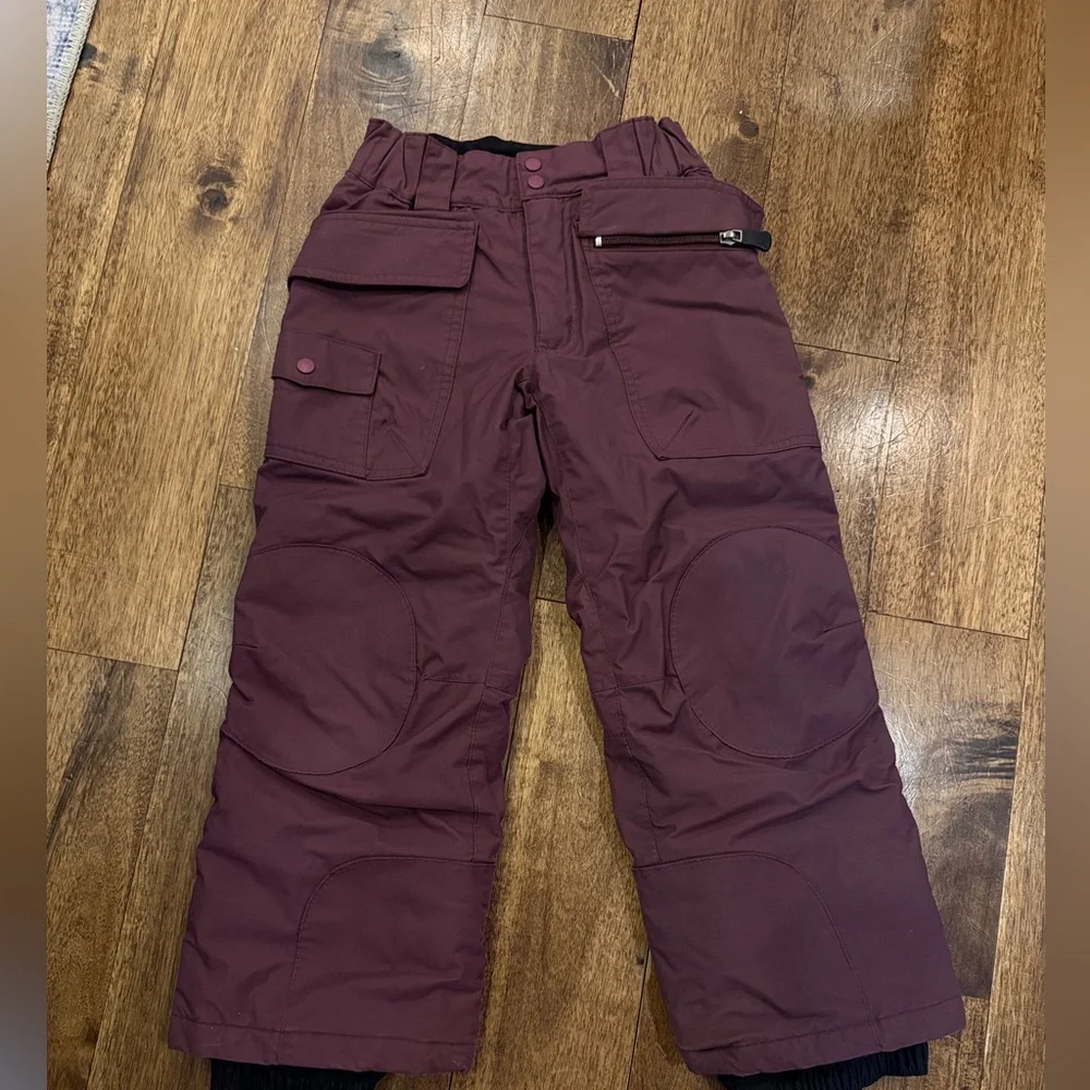 Patagonia Kids Burgundy snow pants XS - Picture 1 of 6